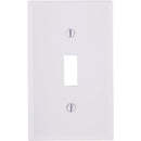 Leviton 1-Gang Plastic Toggle Switch Wall Plate, White