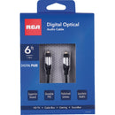 RCA 6 Ft. Gray Audio Optical Cable