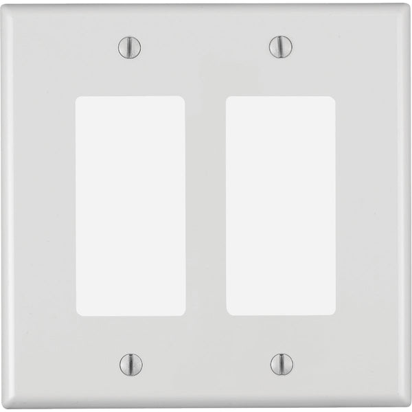 Leviton Decora 2-Gang Plastic Oversized Rocker Decorator Wall Plate, White