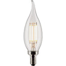 Satco 25W Equivalent Warm White CA10 Candelabra LED Decorative Light Bulb (2-Pack)