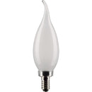 Satco 40W Equivalent Warm White Frosted CA10 Candelabra LED Decorative Light Bulb (2-Pack)