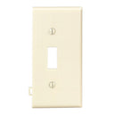 Leviton 1-Gang Plastic Sectional Toggle Switch Wall Plate End Panel, Ivory