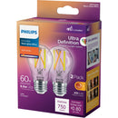 Philips Ultra Definition Warm Glow 60W Equivalent Soft White A15 Medium LED Light Bulb (2-Pack)