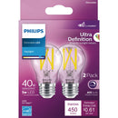 Philips Ultra Definition 40W Equivalent Daylight A15 Medium Dimmable LED Light Bulb (2-Pack)