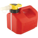 No-Spill 1-1/4 Gal. Plastic Gasoline Fuel Can, Red