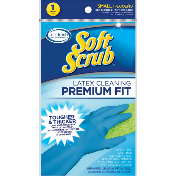 Soft Scrub Small Premium Fit Latex Rubber Glove