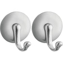 iDesign York Round Silver Metal Adhesive Hook (2-Pack)