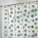 iDesign York Graphic 72 In. x 72 In. Blue/Green Fish Eva Shower Curtain