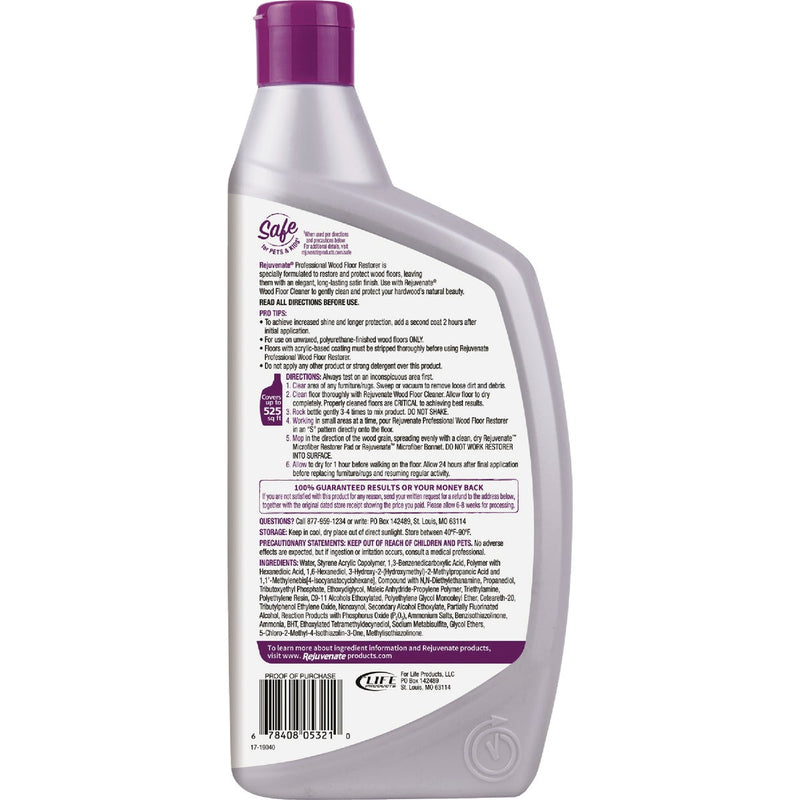 Rejuvenate 32 Oz. Satin/Matte Professional Wood Floor Restorer