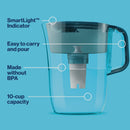 Brita Large Tahoe Teal 10-Cup Water Filter Pitcher