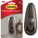 Command Medium Forever Classic Hook, Oil Rubbed Bronze, 1 Hook, 2 Strips