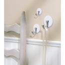 iDesign Forma York White & Chrome Adhesive Hook (2-Pack)