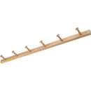 iDesign Natural Wood 6-Peg Rack