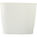 iDesign Kent 2 Gal. White Oval Wastebasket