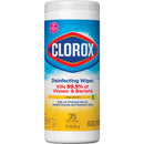 Clorox Crisp Lemon Disinfecting Cleaning Wipes Tub (35-Count)
