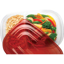 Rubbermaid TakeAlongs 3.7 C. Clear Square Divided Food Storage Container with Lids (3-Pack)