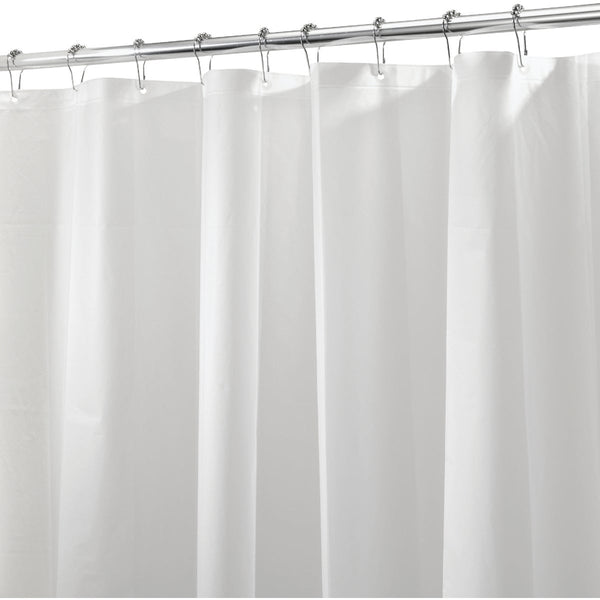 iDesign 72 In. x 72 In. White PEVA Shower Curtain Liner