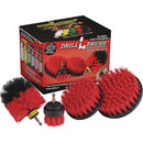 Drillbrush Patio & Garden Stiff Red Drill Brush (4 Piece)