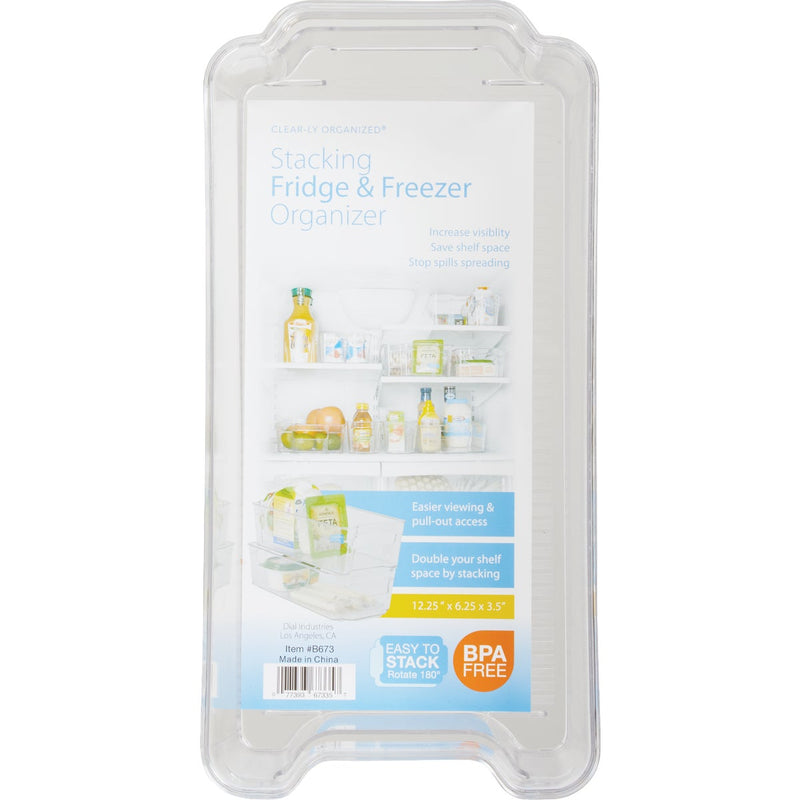 Dial Industries Clear-ly Organized 6.25 In. x 3.75 In. x 12.5 In. Fridge & Freezer Organizer