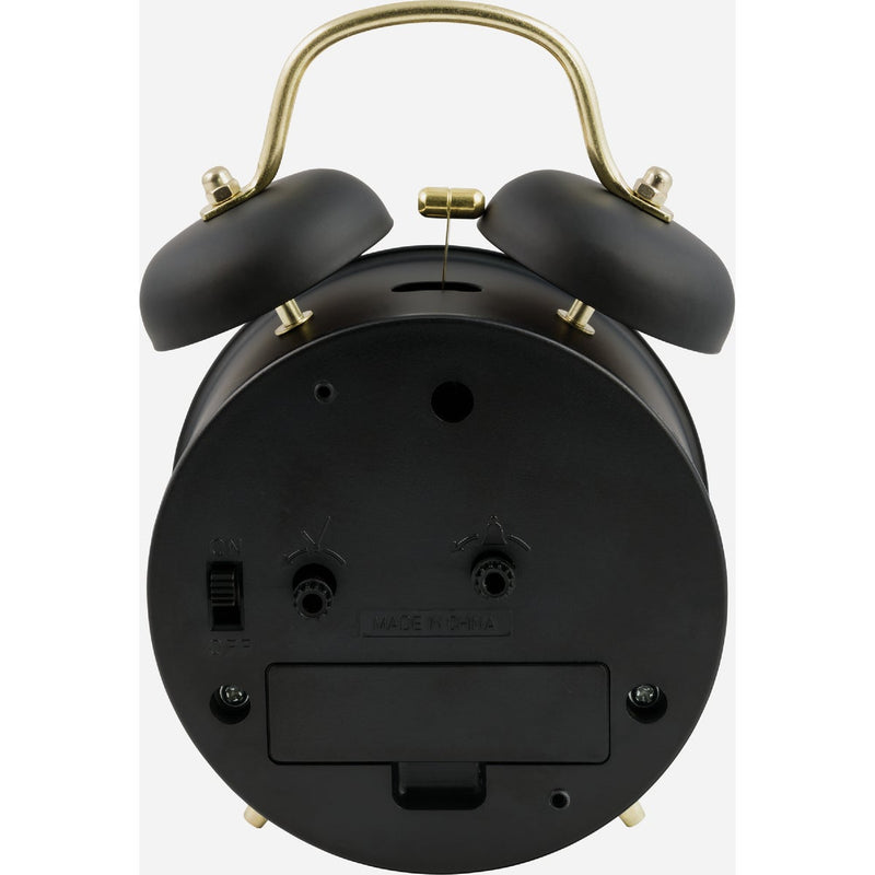 La Crosse Clock Co. Black Twin Bell Alarm Clock