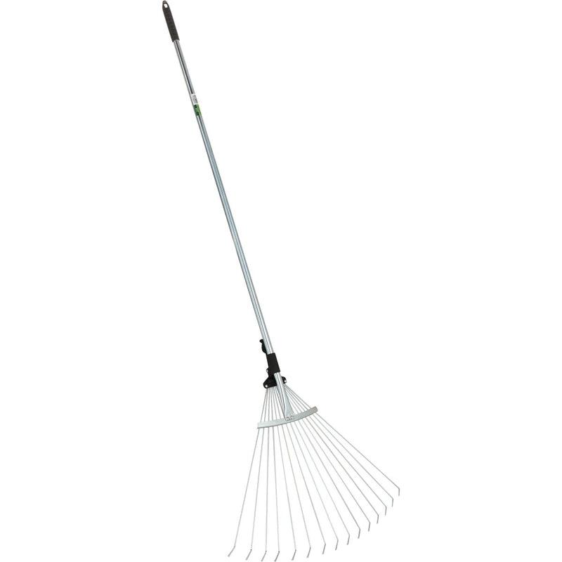 Best Garden 25 In. Steel Leaf Rake with 48 In. Steel Handle (15-Tine)