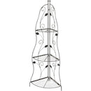 Best Garden Black Steel 45 In. Corner Plant Stand