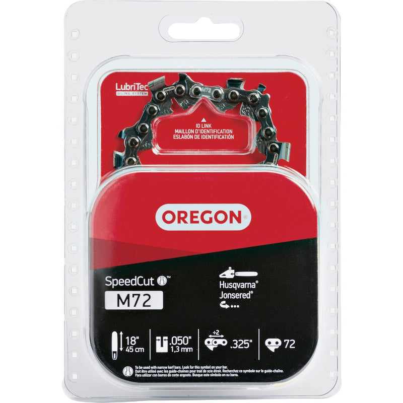 Oregon M72 SpeedCut Chainsaw Chain for 18-Inch Bar -72 Drive Links  fits Husqvarna, Dolmar, Jonsered and more