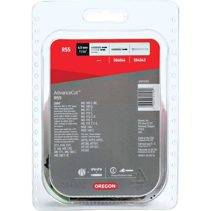 Oregon R55 AdvanceCut Chainsaw Chain for 16 In. Bar - 55 Drive Links - Fits Several Stihl Models