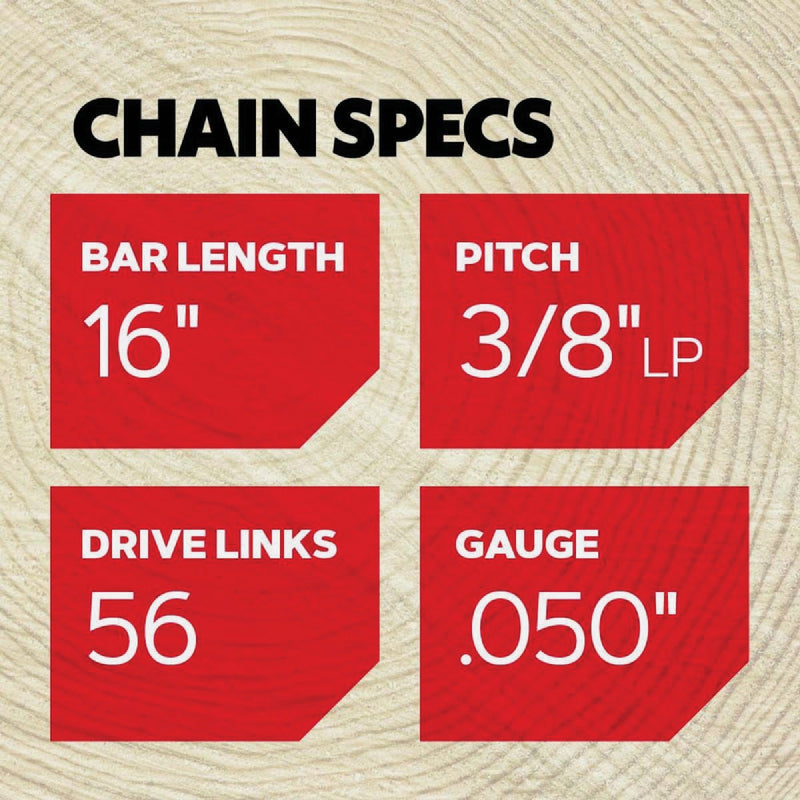 Oregon AdvanceCut 16 In. 56 Drive Links Reversible Bar & S56 Chain Replacement Combo