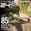 Greenworks 24V 12 In. Brushless Chainsaw with 4.0 Ah Battery & Charger