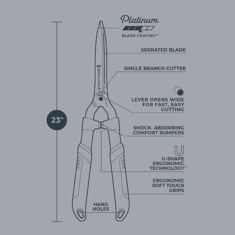 Woodland 23 In. LeverAction Heavy Duty Hedge Shear