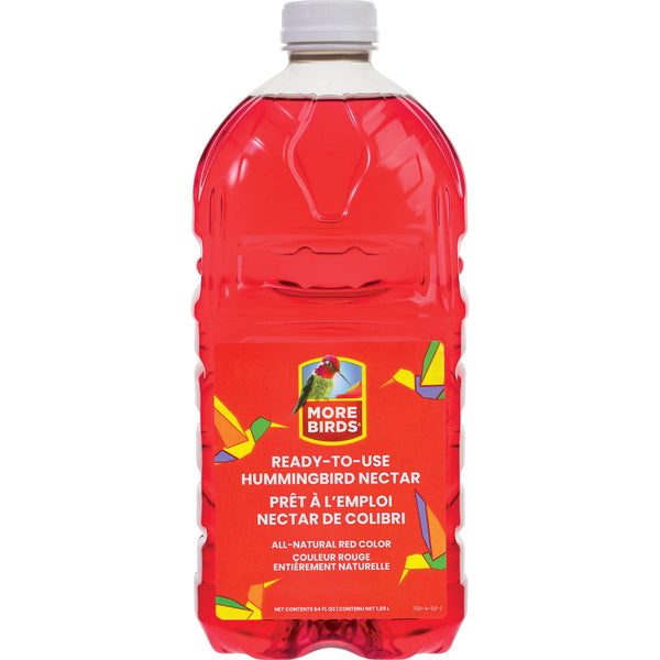 More Birds 64 Oz. Red Ready To Use Liquid Hummingbird Nectar