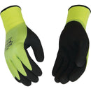 Kinco HydroFlector Men's Large Hi-Vis Green Waterproof Latex Coated Winter Work Glove