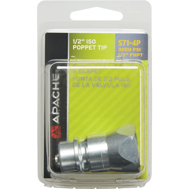 Apache 1/2 In. FNPT Zinc-Plated Brass Hydraulic Hose Male Tip