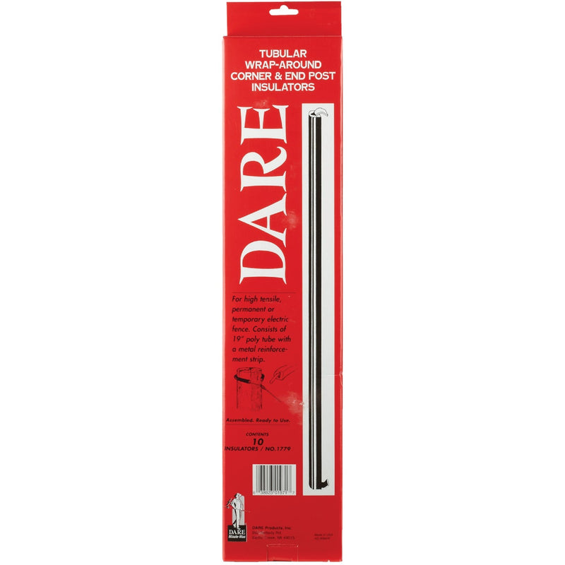 Dare Wrap Around Black Polyethylene/Steel Insert Electric Fence Insulator (10-Pack)
