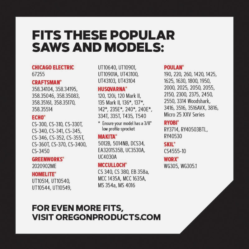 Oregon S52T AdvanceCut Chainsaw Chains 2-Pack for 14 in. Bar - 52 Drive Links - fits Echo, Craftsman, Poulan, Homelite, Makita Husqvarna and more