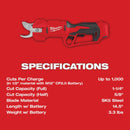 Milwaukee M12 Brushless Cordless Pruning Shears Kit with 2.0 Ah Battery & Charger