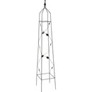 Best Garden 60 In. Black Metal Leaf Obelisk