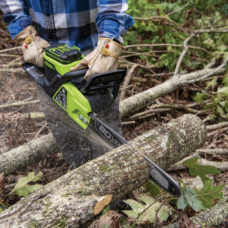 Greenworks 80V 16 In. 2kW Brushless Chainsaw with 4.0 Ah Battery & Charger