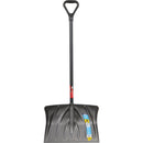 Suncast 20 In. Graphite Snow Shovel & Pusher with Steel Wear Strip and 38 In. Steel Handle