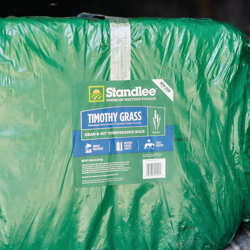 Standlee Premium Western Forage 50 Lb. Premium Timothy Grab & Go Compressed Bale