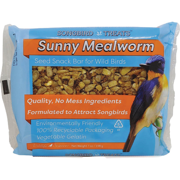 Wildlife Sciences Songbird Treats 1 Lb. Sunny Mealworm Seed Snack Bar