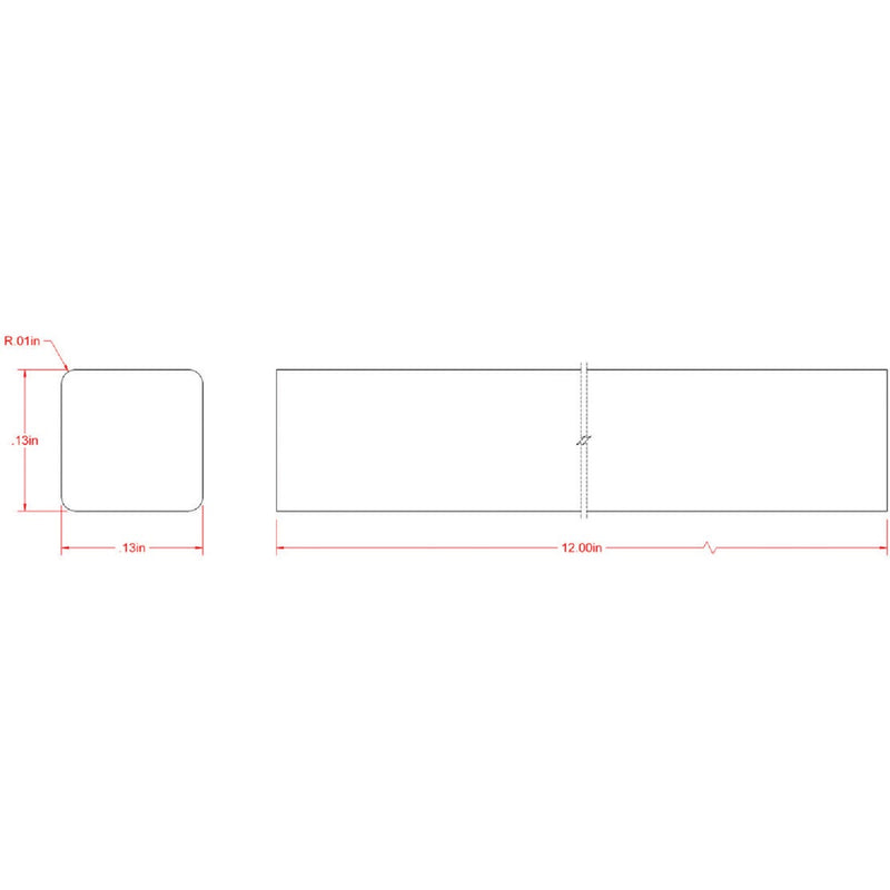 Hillman Steelworks 1/8 In. x 1 Ft. Zinc-Plated Steel Solid Square Key Stock