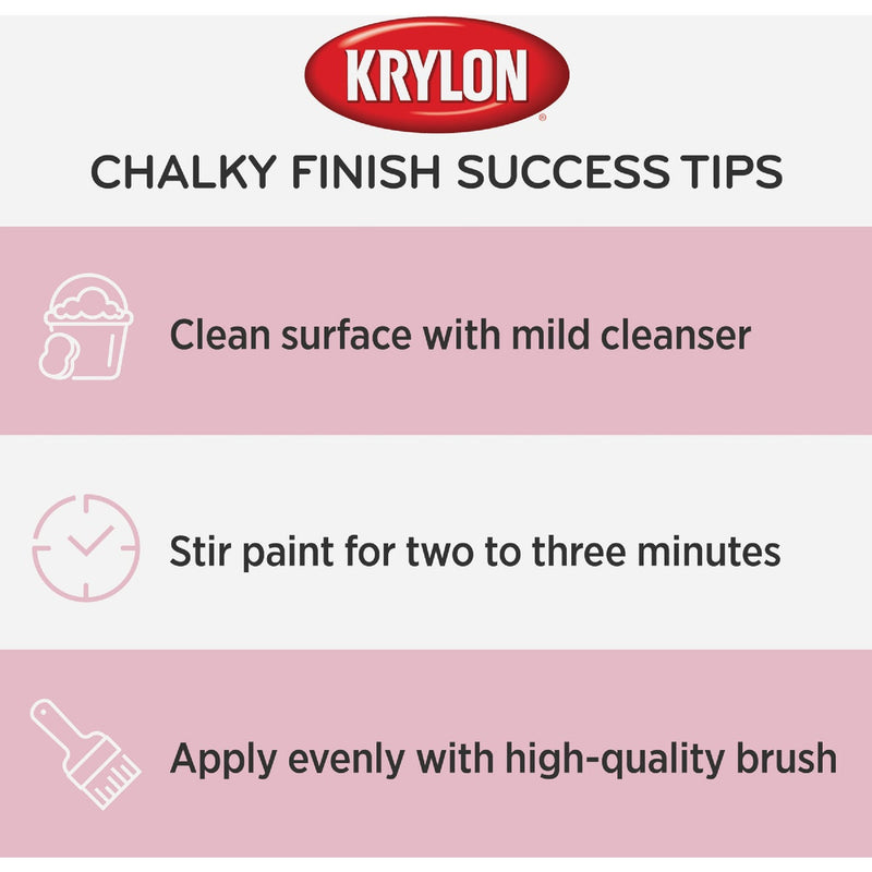 Krylon CHALKY FINISH 12 Oz. Ultra Matte Chalk Spray Paint, Bonnet Pink