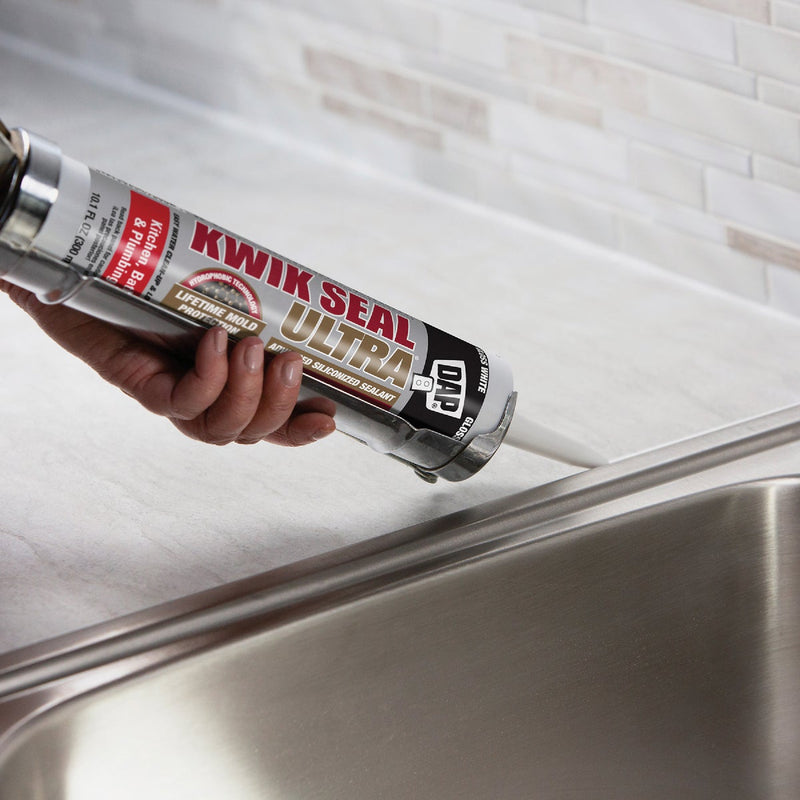 DAP KWIK SEAL ULTRA 10.1 Oz. Clear Kitchen & Bath Silicone Sealant