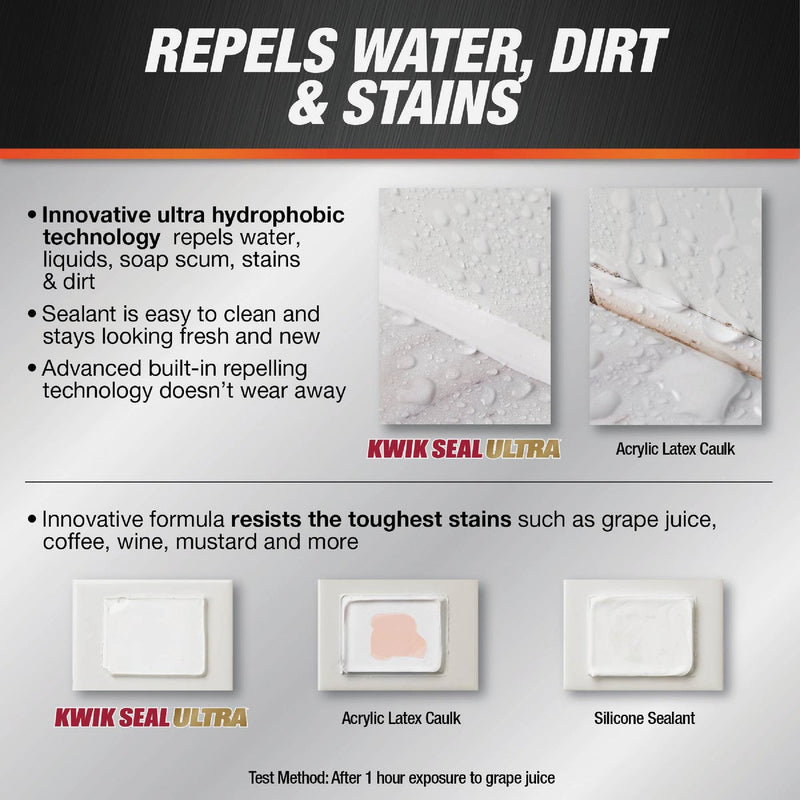 DAP KWIK SEAL ULTRA 5.5 Oz. White Siliconized Kitchen & Bath Sealant