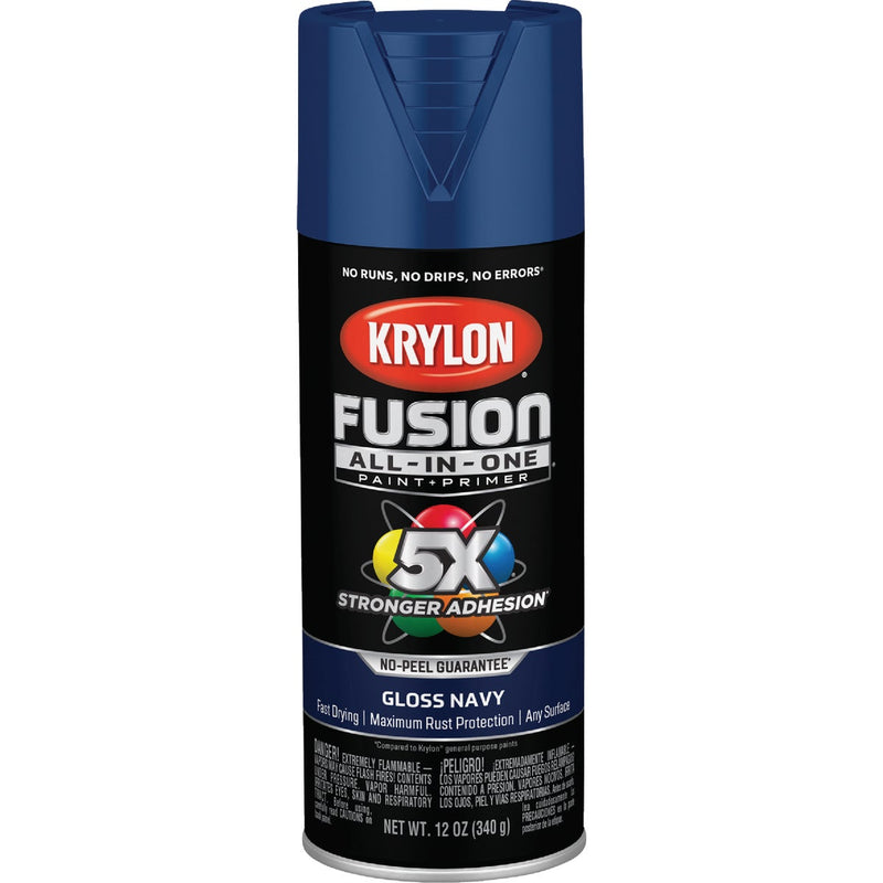 Krylon Fusion All-In-One Gloss Spray Paint & Primer, Navy