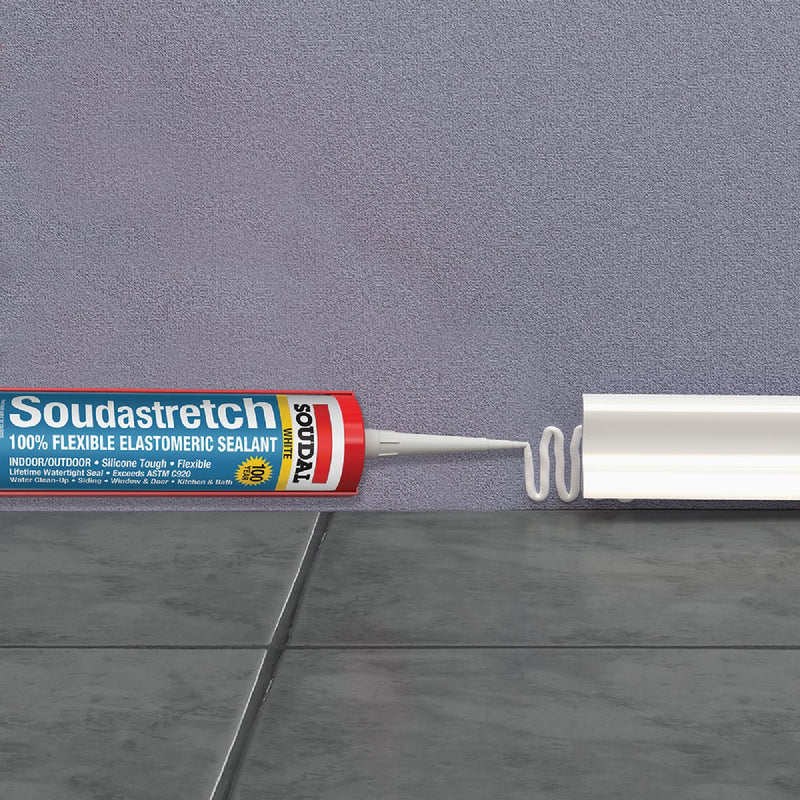 Soudastretch 10.1 Oz. Acrylic Elastomeric Caulk, White
