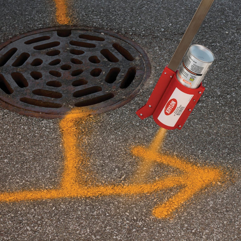 Krylon Mark-It 732008 Industrial WB Fluorescent Orange Inverted Marking Paint