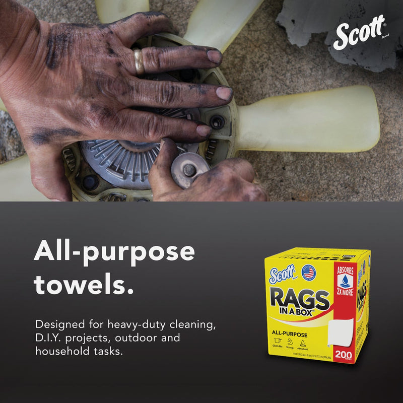 Scotts White Rags in a Box, 200-Ct.